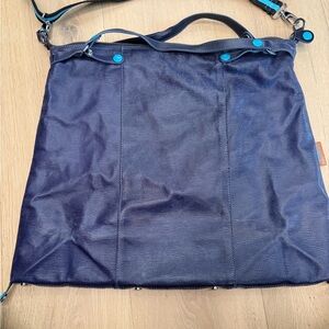 Elegant Navy Blue Shoulder Bag. Great for work bag or carry on